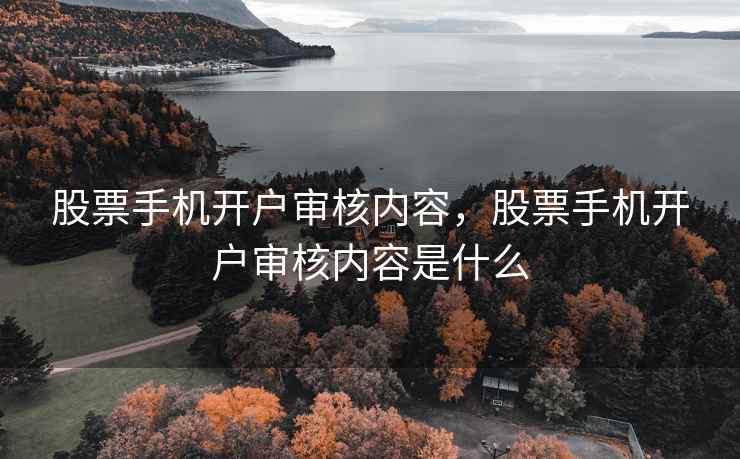 股票手机开户审核内容，股票手机开户审核内容是什么
