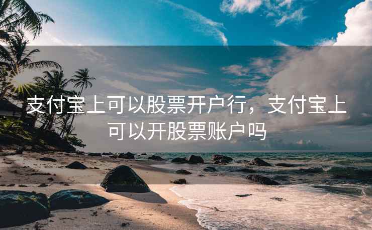 支付宝上可以股票开户行，支付宝上可以开股票账户吗