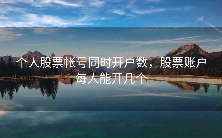 个人股票帐号同时开户数，股票账户每人能开几个