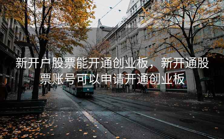 新开户股票能开通创业板，新开通股票账号可以申请开通创业板