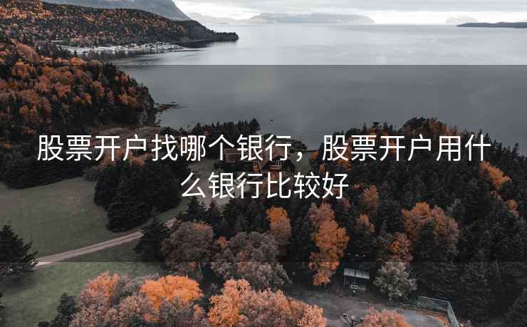 股票开户找哪个银行，股票开户用什么银行比较好