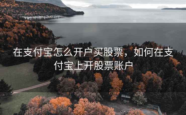 在支付宝怎么开户买股票,如何在支付宝上开股票账户 在支付宝怎么开户买股票,如何在支付宝上开股票账户
