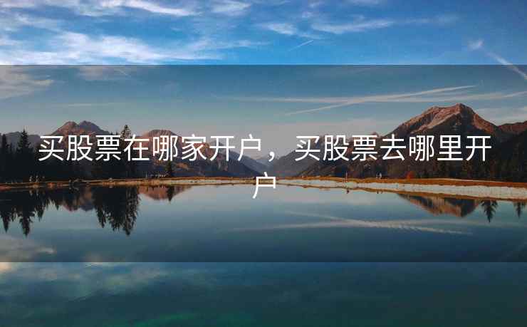 买股票在哪家开户，买股票去哪里开户