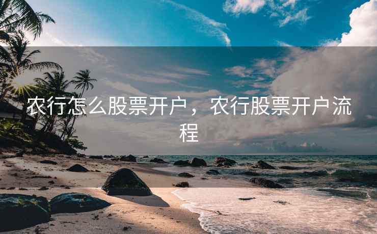 农行怎么股票开户，农行股票开户流程